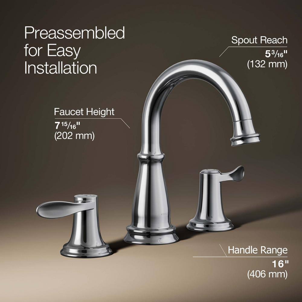 Bellera Polished Chrome Widespread Bathroom Sink Faucet