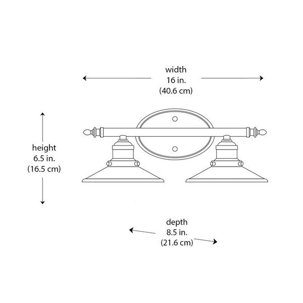 Home Decorators Collection Glenhurst 16 in. 2-Light