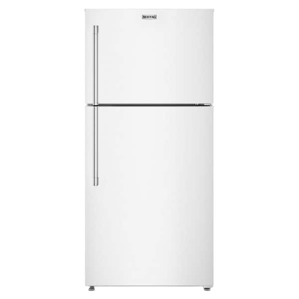 30 in. 19 cu. ft. Freestanding Top Freezer Refrigerator in White with Garage Mode