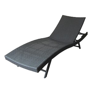 Jordan Grey Faux Rattan Outdoor Chaise Lounge