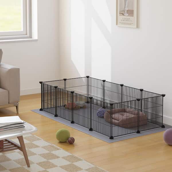 KIWDZFU Small Animal Pet Playpen Metal Wire Indoor Outdoor