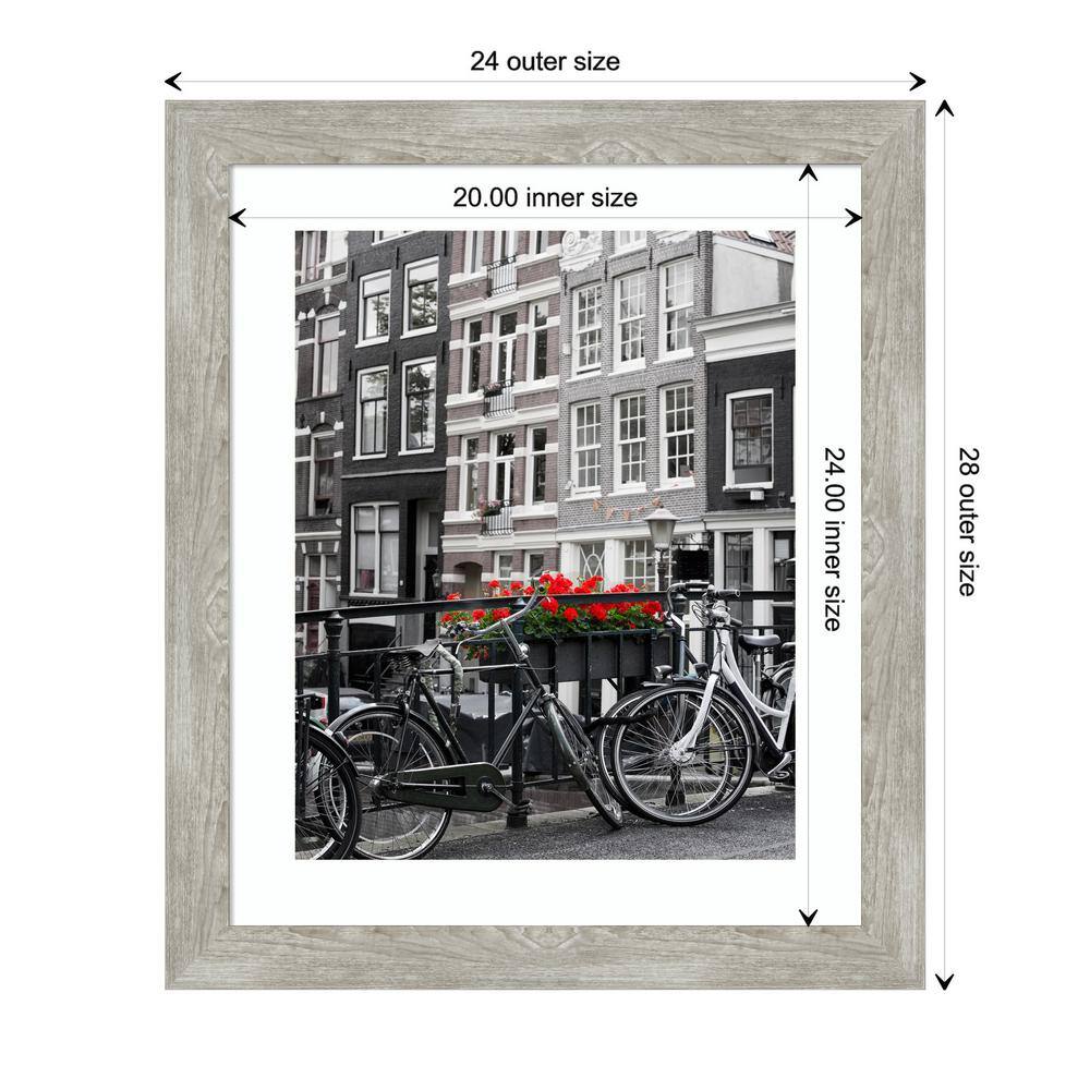 Dove Greywash Narrow Wood 16x20 Picture Frame