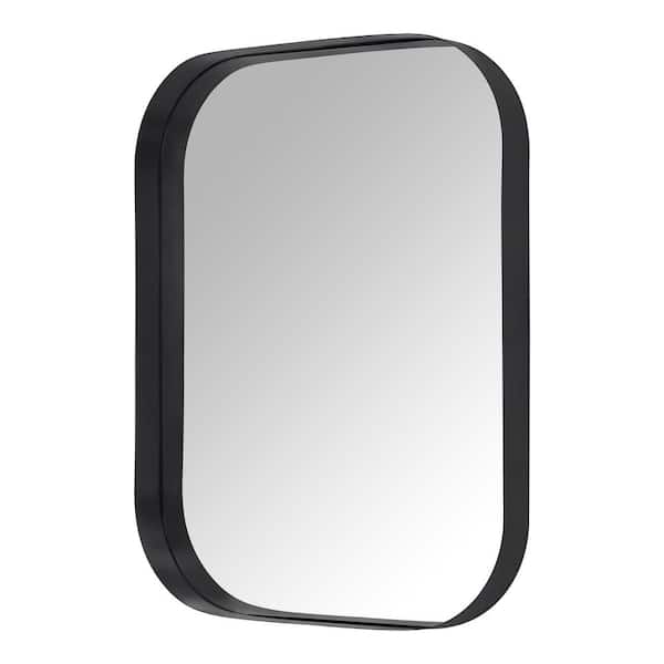 Deep Set Frame And Rounded Corners, Rectangular Decorative Mirror With Rounded Corners