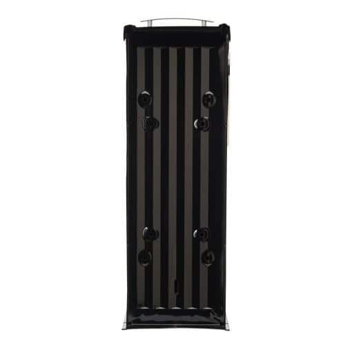Franklin Medium Black Steel Post Mount Mailbox with Nickel Accents