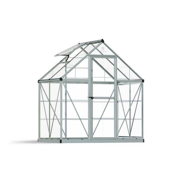 Harmony 6 ft. x 4 ft. Silver/Clear DIY Greenhouse Kit