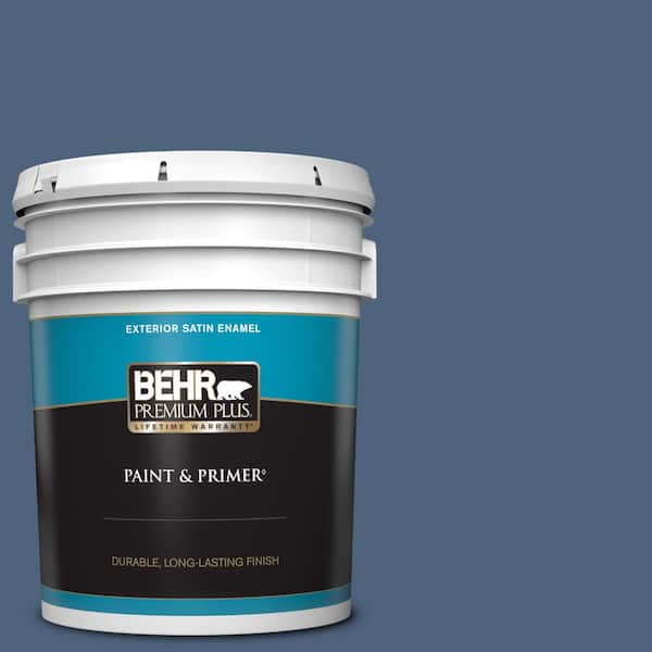 BEHR PREMIUM PLUS 5 gal. #590F-6 Mesmerize Satin Enamel Exterior Paint & Primer