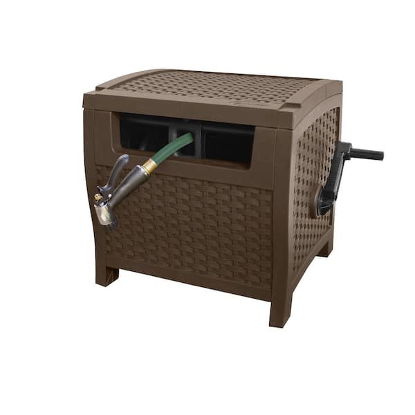 Suncast Smart Tube 175 ft. Brown Retractable Free Standing Hideaway Hose Reel Suncast Smart Tube 175 ft. Brown Retractable Free Standing Hideaway Hose Reel