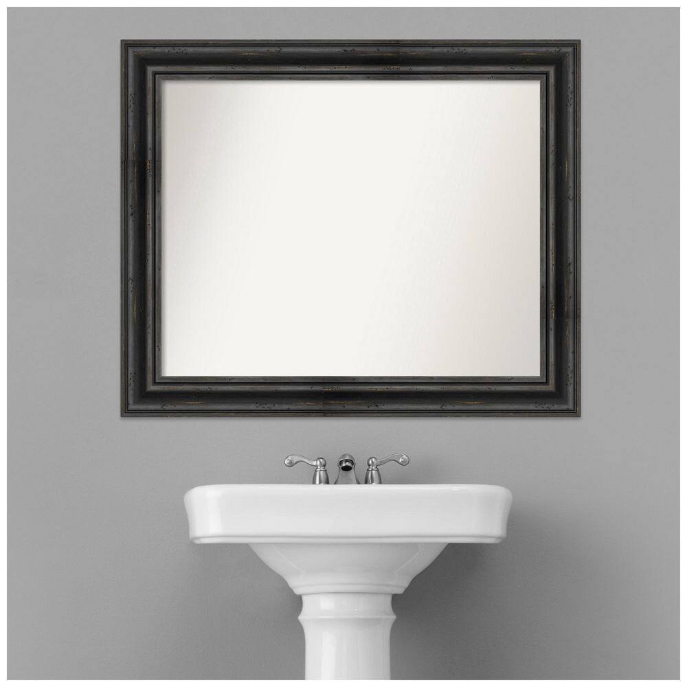 Rustic Black Pine Full Length Rectangular Bathroom Vanity Mirror