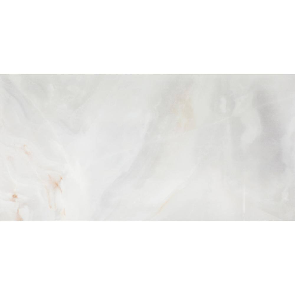 Kemperstone Onyx Gray Polished 6 in. x 6 in. Glazed Porcelain Sample Tile