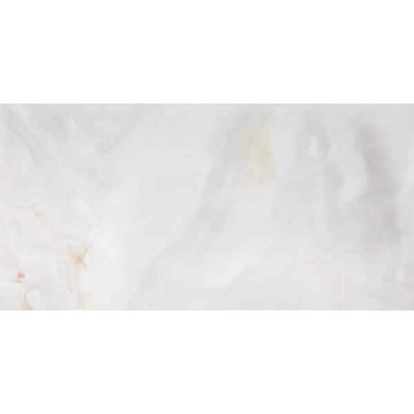 Daltile Kemperstone Onyx Gray Polished 6 in. x 6 in. Glazed Porcelain Sample Tile