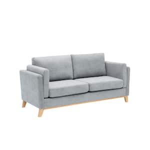 Utopia Ivory/Light Gray & Gold Stainless Steel 2pc Sectional Sofa