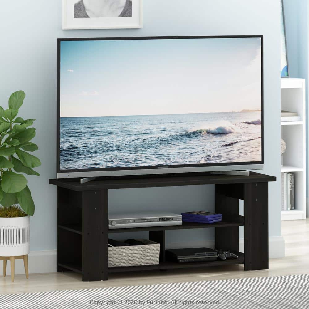 Espresso Wood 55" Modern TV Stand with Cable Management