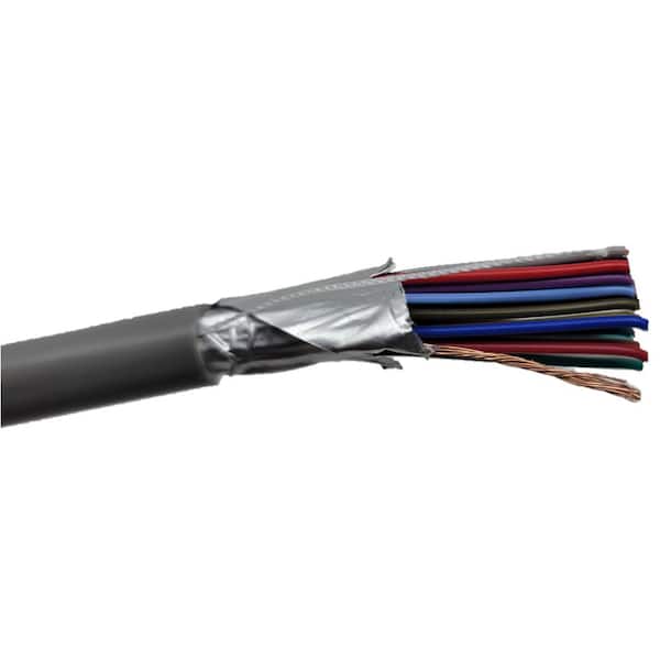 Micro Connectors, Inc 12 ft. 24 AWG/25 Conductors Gray Stranded