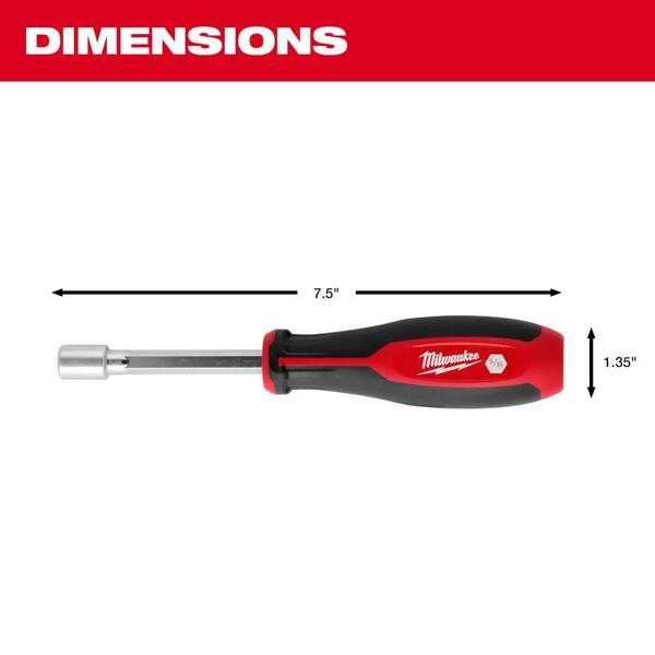 Milwaukee 9 16 in. HollowCore Nut Driver 48 22 2457 The Home Depot