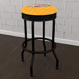 Oklahoma City Thunder City 29 in. Yellow Backless Metal Bar Stool with Vinyl Seat