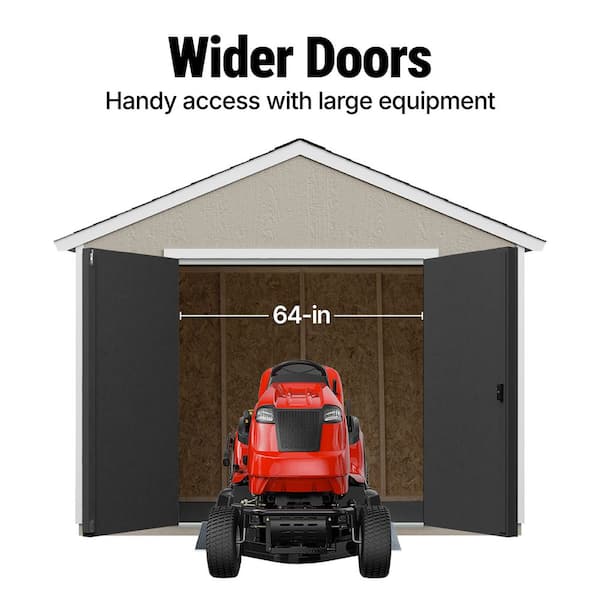 Do-It-Yourself Cumberland 10 ft. x 16 ft. Wood Garden Shed Storage with Smartside and Treated Floor Frame (160 sq. ft.)