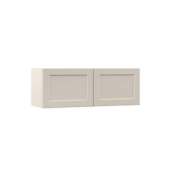 Hampton Bay Designer Series Melvern 33 in. W 12 in. D 12 in. H Assembled Shaker Wall Kitchen Cabinet in Cloud