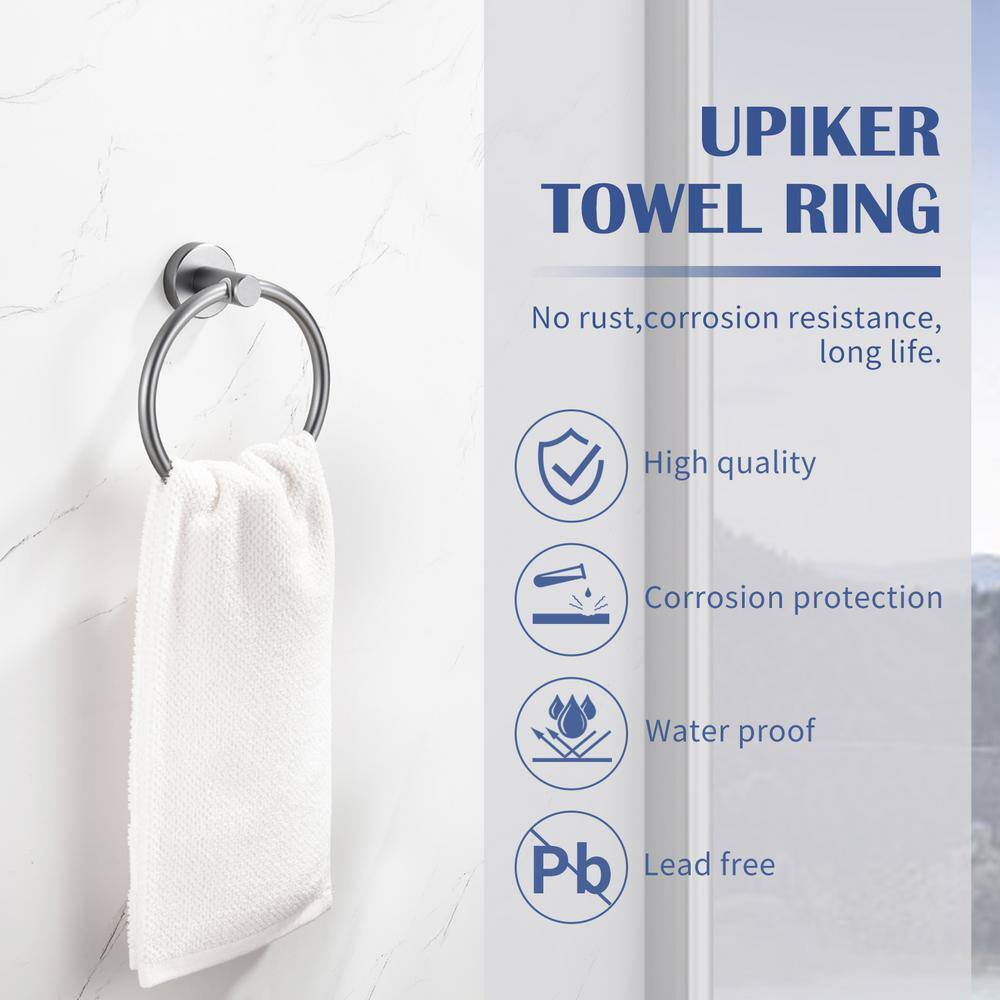 Matte Gold Circular Wall Mounted Aluminum Towel Ring