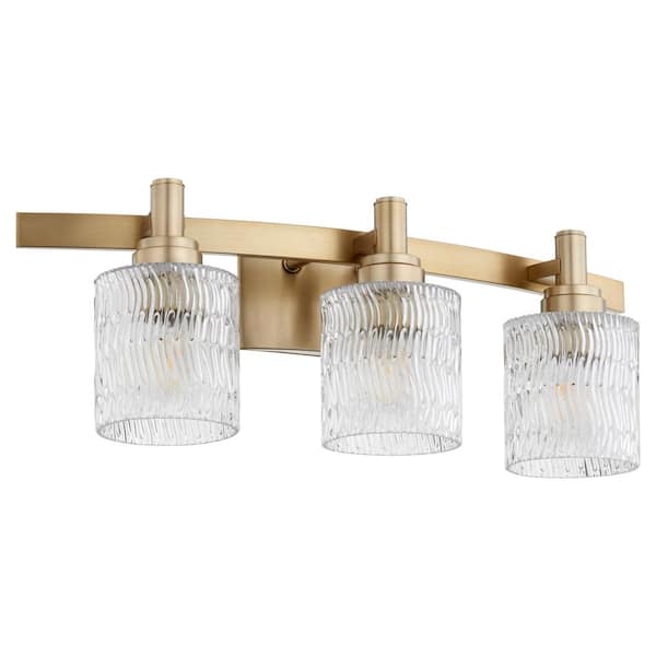 Quorum International Stadium 23.5 in. W 3-Light Aggressed G Brown Vanity