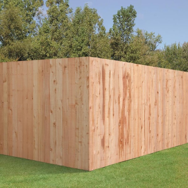 3-ft x 8-ft Cedar French Gothic Spaced Picket Fence Panel in the Wood Fence  Panels department at