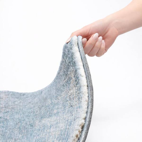 Dream Shag Premium Machine Washable Abstract ADS839 Blue 10 ft. x 14 ft. Area Rug