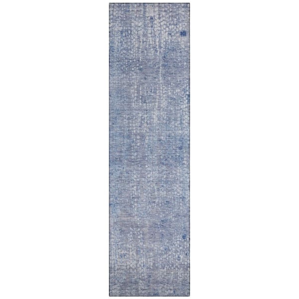 Addison Rugs Chantille Machine Washable Indoor/Outdoor Abstract ACN2087 Blue 2 ft. 3 in. x 7 ft. 6 in. Runner Rug