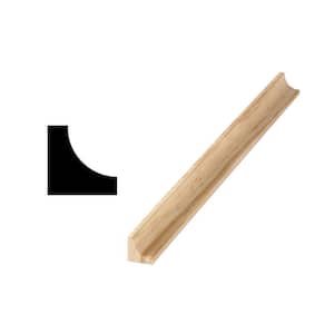 WG 100 11/16 in. x 11/16 in. x 96 in. Solid Pine Cove Moulding