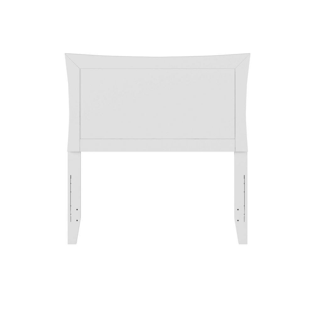 Metro Twin White Wood Headboard with Curved Design