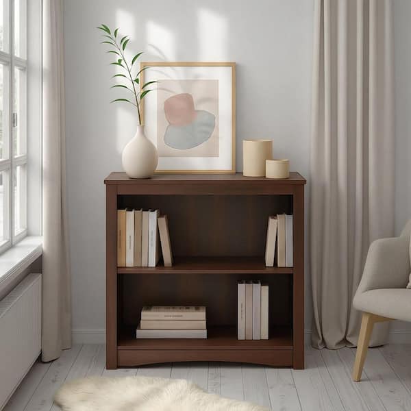 Prepac Sonoma 29 in. Tall Espresso Engineered Wood 2-Shelf