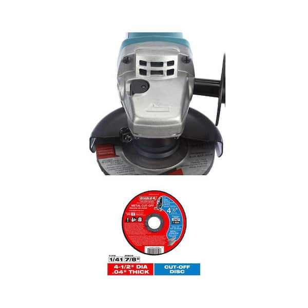 7.  5 Amp 4-1/2 in. Angle Grinder with Paddle Switch and 4-1/2 in. Cut-Off Disc Combo