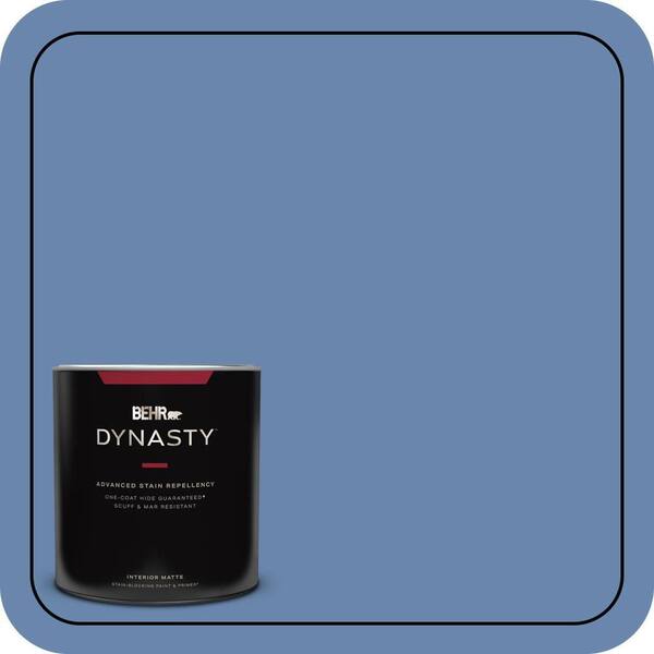 BEHR DYNASTY 1 qt. #M530-5 Cowgirl Blue One-Coat Hide Matte Interior Stain-Blocking Paint & Primer
