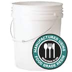 Leaktite 5 gal. 70mil Food Safe Bucket White 005GFSWH020