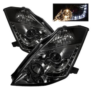 Nissan 350Z 03-05 Projector Headlights - Halogen Model Only ( Not Compatible With Xenon/HID Model ) - DRL - Smoke