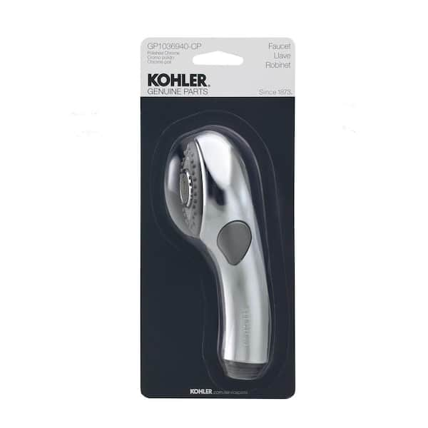 KOHLER Pull Out Spray Head In Polished Chrome GP1036940 CP The Home Depot   Polished Chrome Kohler Kitchen Faucet Sprayers Gp1036940 Cp 64 600 