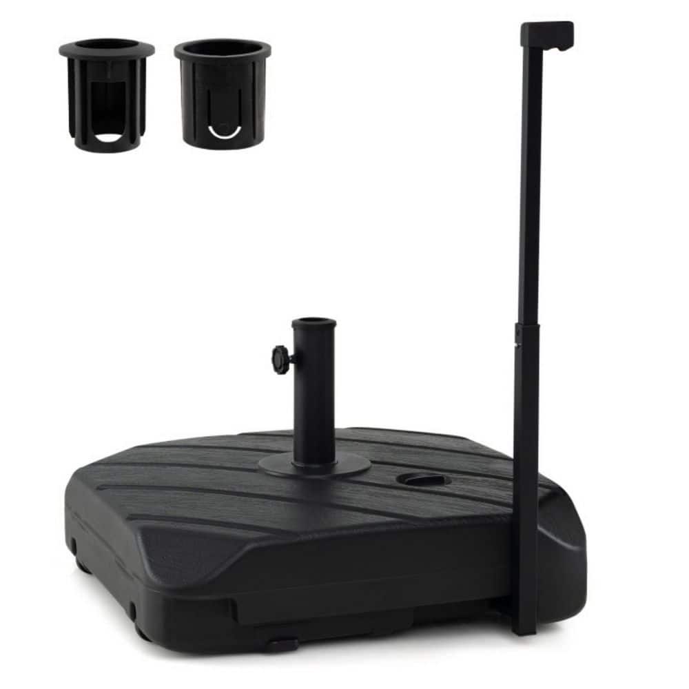 211 lb. Fillable Patio Umbrella Base with Wheels and Telescopic Pull Rod in Black price history on PriceWatchPro