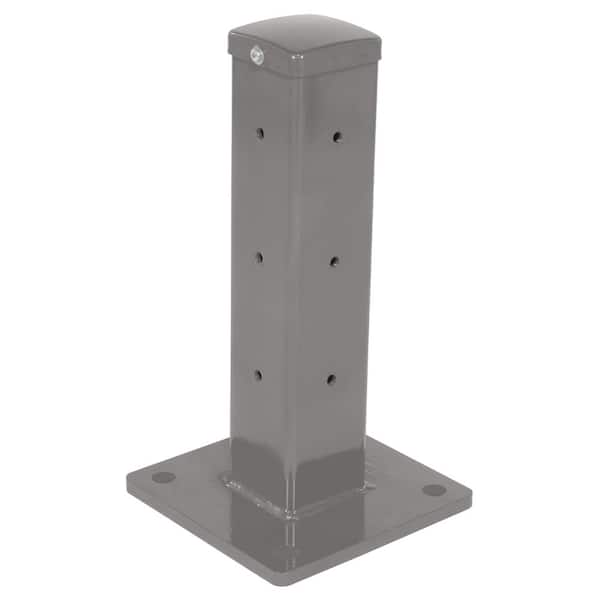 Vestil 18 in. Gray Semi Gloss Bolt-On Style Rigid Tube Guardrail Post