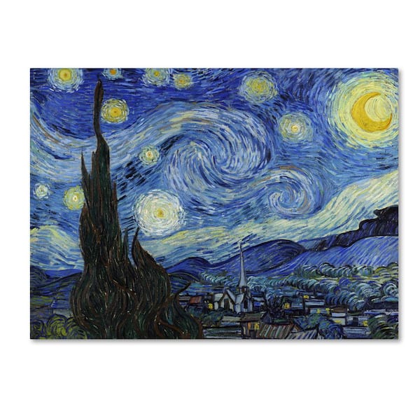 Trademark Fine Art 35 in. x 47 in. Starry Night Canvas Art