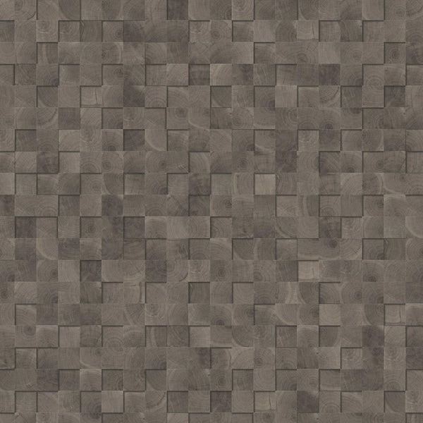 Lucida USA (Sample) FabCore Faded Block Brown Patterned Look 28-mil Water Resistant Glue Down Vinyl Tile