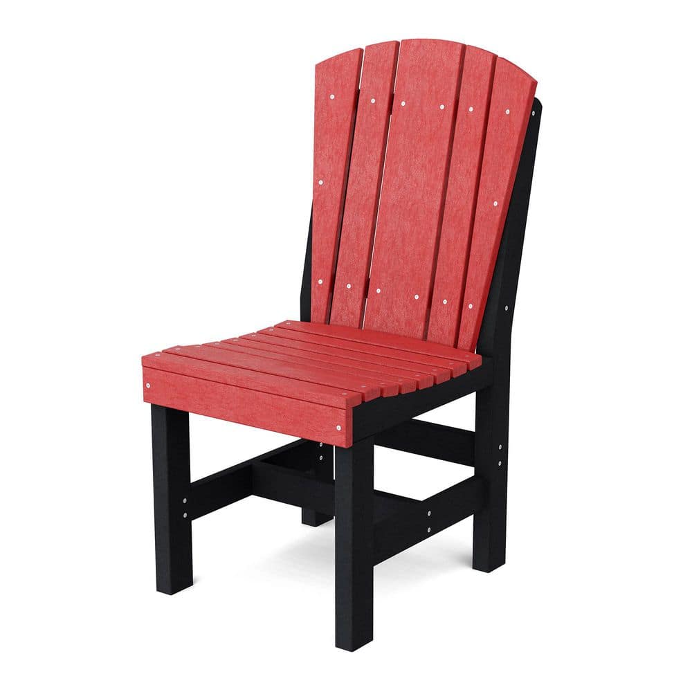 Heritage Cardinal Red and Black HDPE Plastic Outdoor Dining Side Chair price history on PriceWatchPro