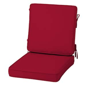 Modern Acrylic Outdoor Dining Chair Cushion 20 x 20, Caliente Red