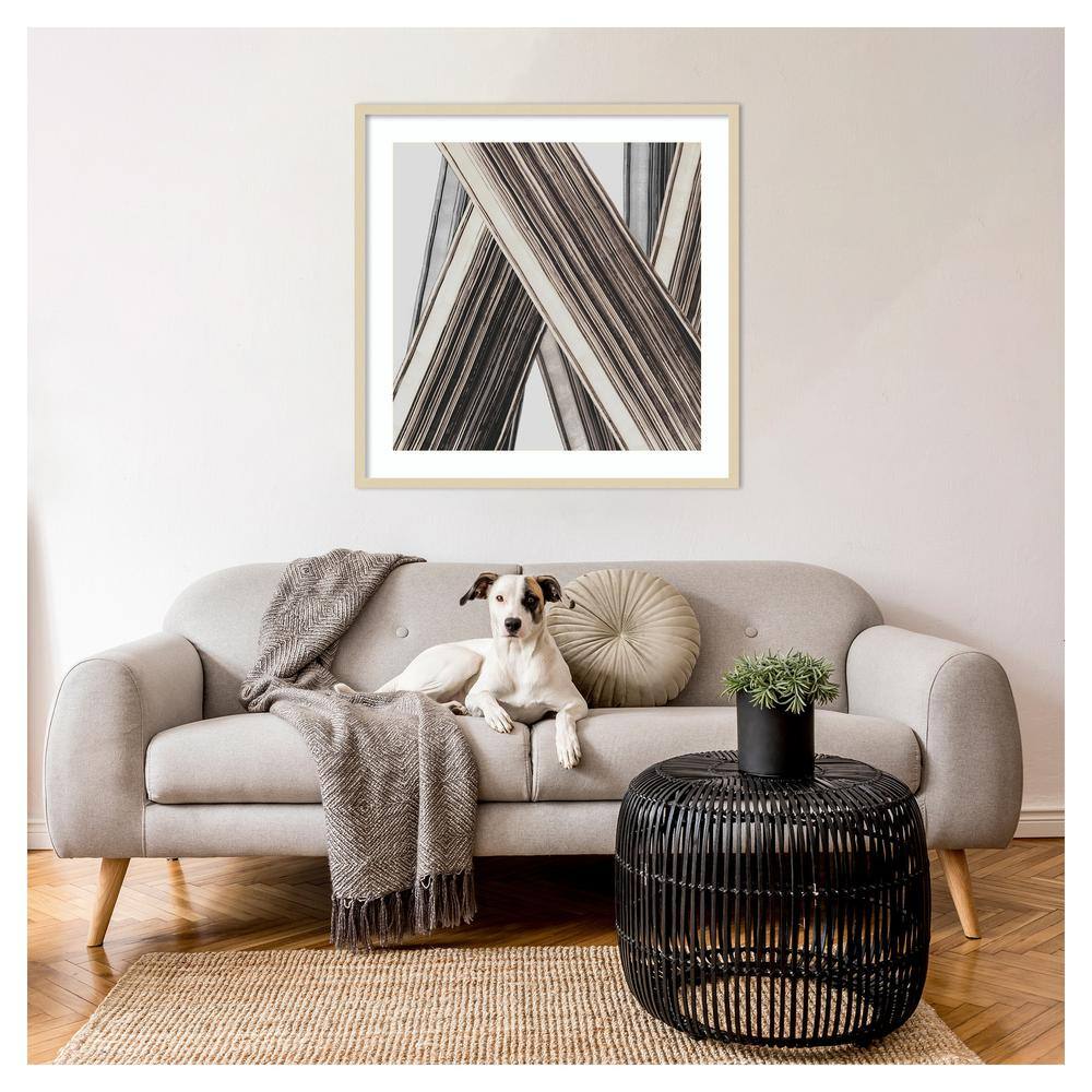 Bold Impressions II Abstract Natural Wood Framed Print