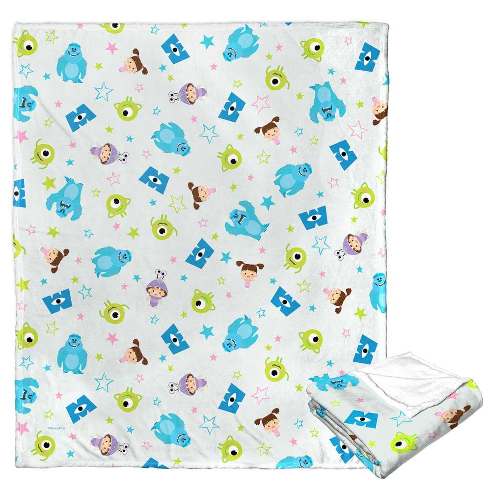 THE NORTHWEST GROUP Disney Wonder of Pixar Classic Monsters Silk Touch Multi-Colored Throw