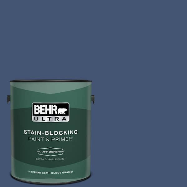 BEHR ULTRA 1 gal. Home Decorators Collection #HDC-CL-26 Champlain Blue Extra Durable Semi-Gloss Enamel Interior Paint & Primer