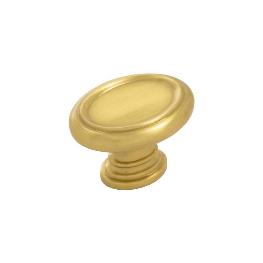 Berkshire Collection Knob 1-1/2 in. (32mm) Brushed Golden Brass Oval Cabinet Knob price history on PriceWatchPro