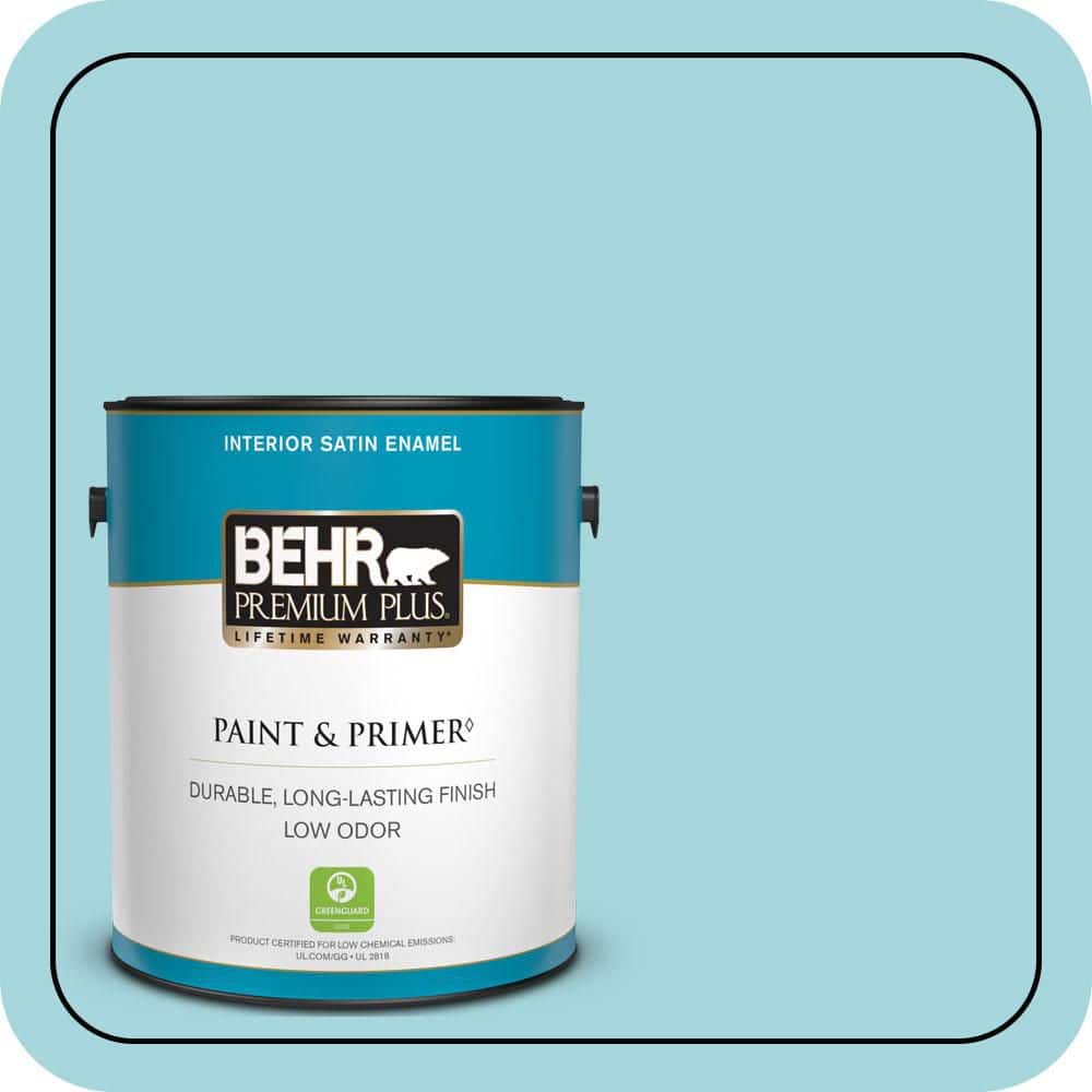 1 gal. #520C-3 Rapture Blue Satin Enamel Low Odor Interior Paint & Primer price history on PriceWatchPro