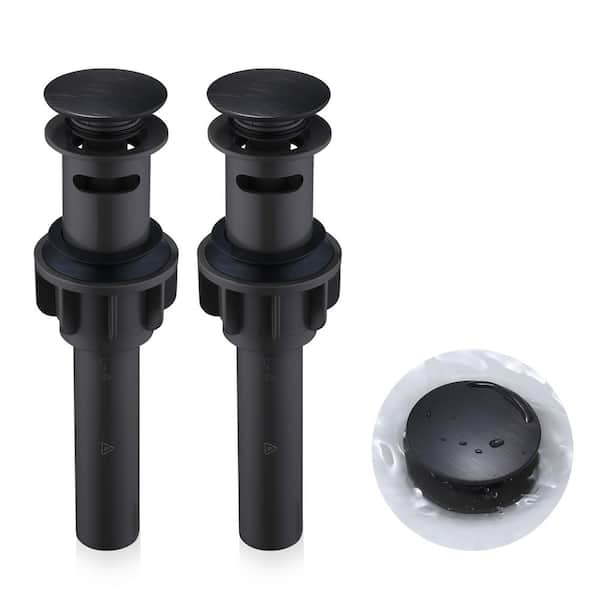 WOWOW Bathroom Sink Pop Up Drain with Overflow in Oil Rubbed Bronze (2 ...