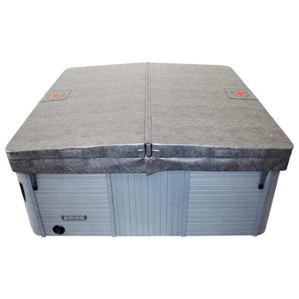 Canadian Spa Company 80 in. x 80 in. Square Spa Cover in Grey (5 in. x 3 in. Taper)