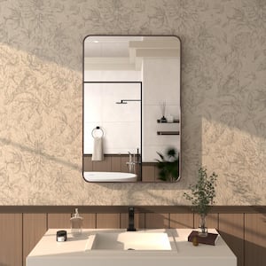 Cosy 24 in. W x 36 in. H Rectangular Framed Wall Bathroom Vanity Mirror in Oil Rubbed Bronze