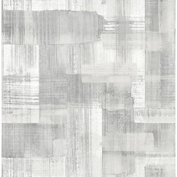 A-Street Prints Trosa Grey Brushstroke Grey Wallpaper Sample