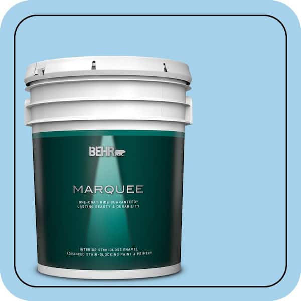 BEHR MARQUEE 5 gal. #550A-3 Little Pond Semi-Gloss Enamel Interior Paint & Primer